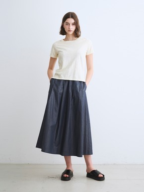 Glossy twill skirt 詳細画像