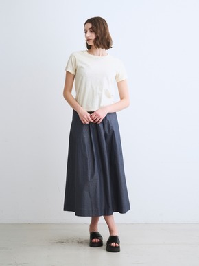 Glossy twill skirt 詳細画像