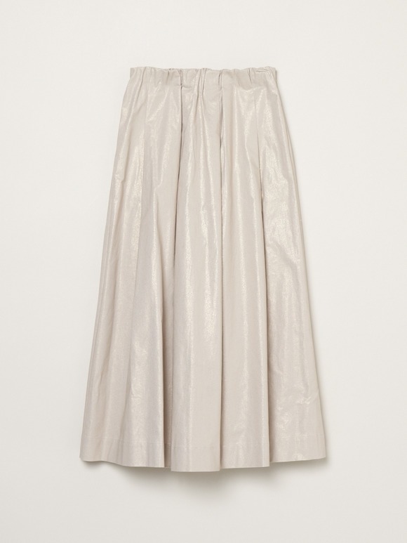 Glossy twill skirt