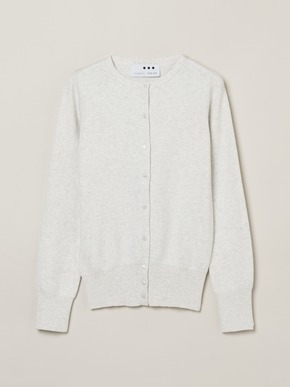 Cotton melange l/s crew cardigan 詳細画像