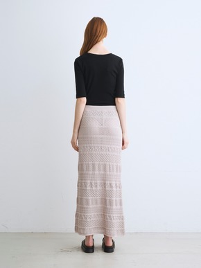 Striped lace skirt 詳細画像