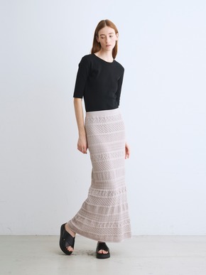 Striped lace skirt 詳細画像