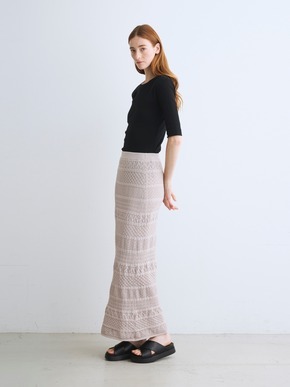 Striped lace skirt 詳細画像