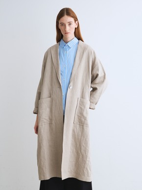 Rough linen doctor coat 詳細画像