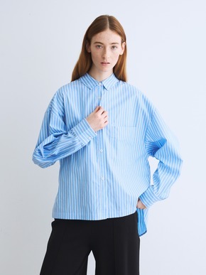 Broad stripe loose shirt 詳細画像