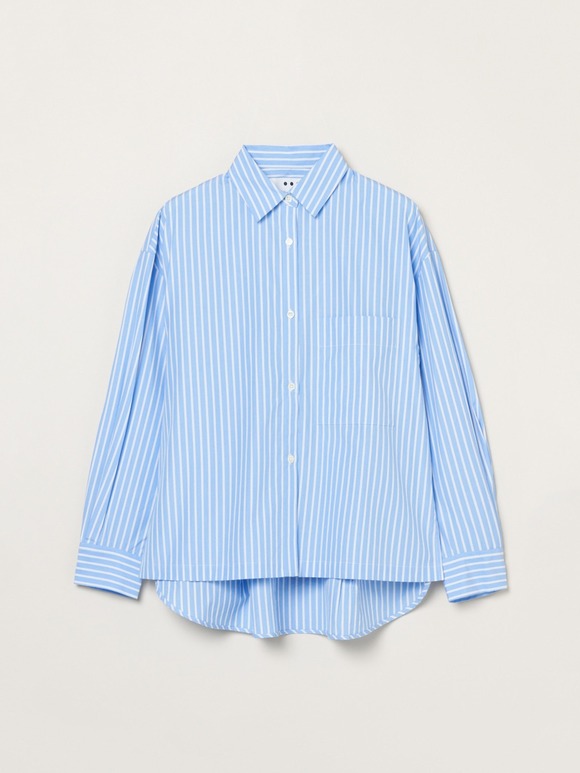 Broad stripe loose shirt