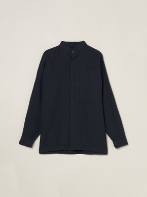 Men's garment dye stand collar shirt 詳細画像