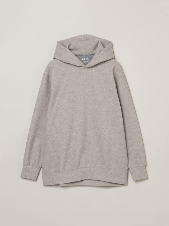 Wooly jersey hooded top