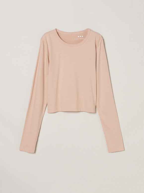 Sueded jersey too long sleeve tops