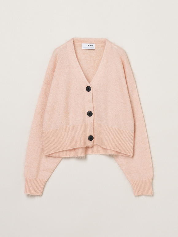 Brushed mohair cardigan