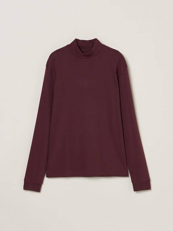 Men's Organic Rib long sleeve mock neck