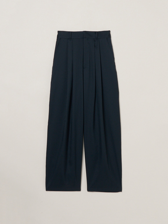 Glossy twill pants