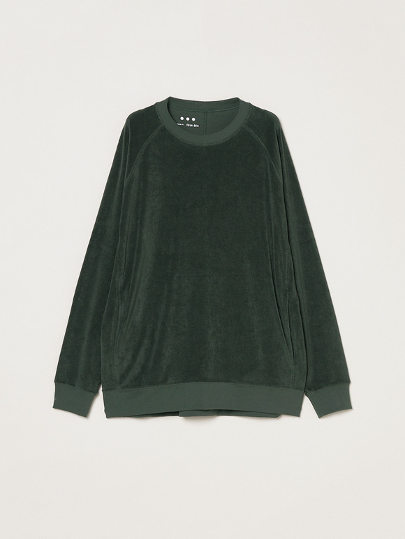 Men's Velvet pile cocoon sweat