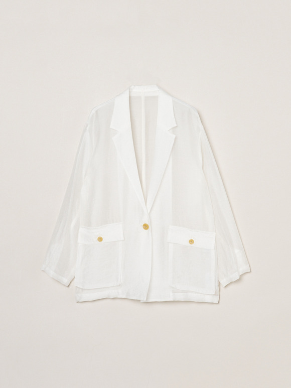 Shiny shirt jacket