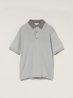 Men's organic cotton waffle polo 詳細画像